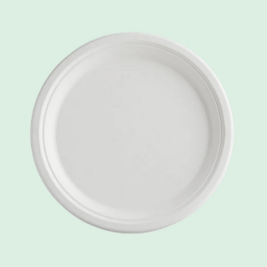 100% Compostable Plates 9" Plate [125 Pack] |Biodegradable Plates | Eco Friendly Plates | Sugarcane Plate